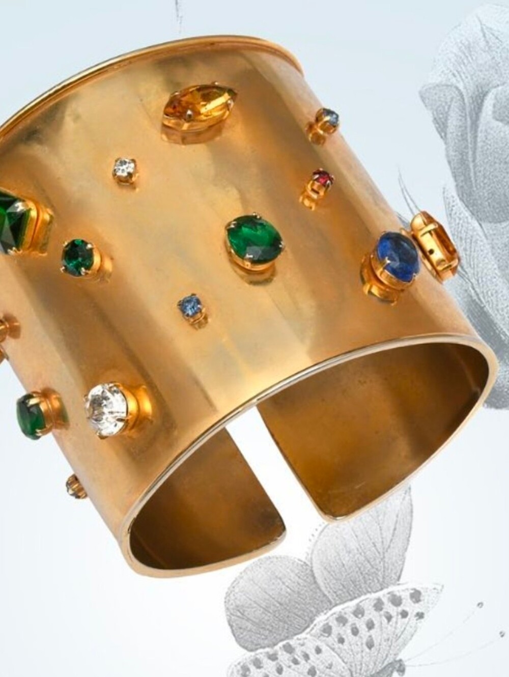Gold-Tone Multigem Cuff Bracelet - Women's Jewelry